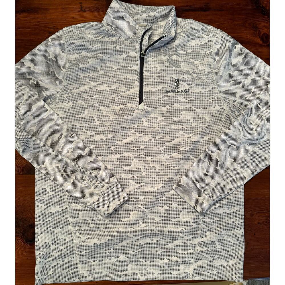 Cutter & Buck Traverse Stretch Eco Camo Quarter Zip Ponte Vedra size L